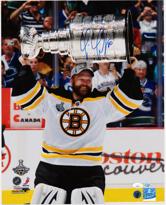 Tim Thomas Boston Bruins Stanley Cup Autographed Signed 16x20 Photo JSA 15358