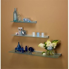 Amore Designs GCE1224CL Glace Clear Glass Shelf- 12 x 24 in.