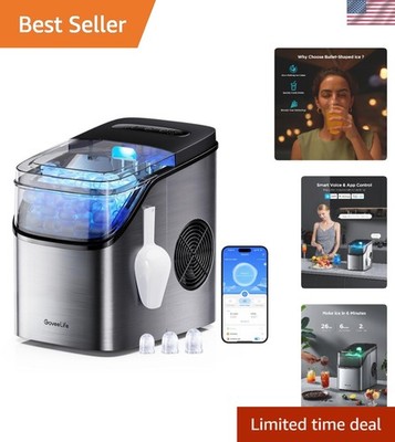 Compact Smart Ice Maker - 2L Capacity, Alexa & Google Assistant Compatible