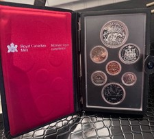 1980 Canada Proof Set 7 GEM Coins & 50% Silver Dollar In RCM Case COA