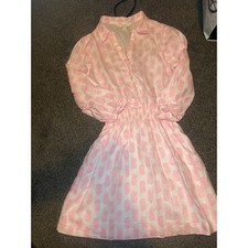 Lilly Pulitzer Abralynn Linen Shirtdress RousseauPink Slice Of Sunshine size 16