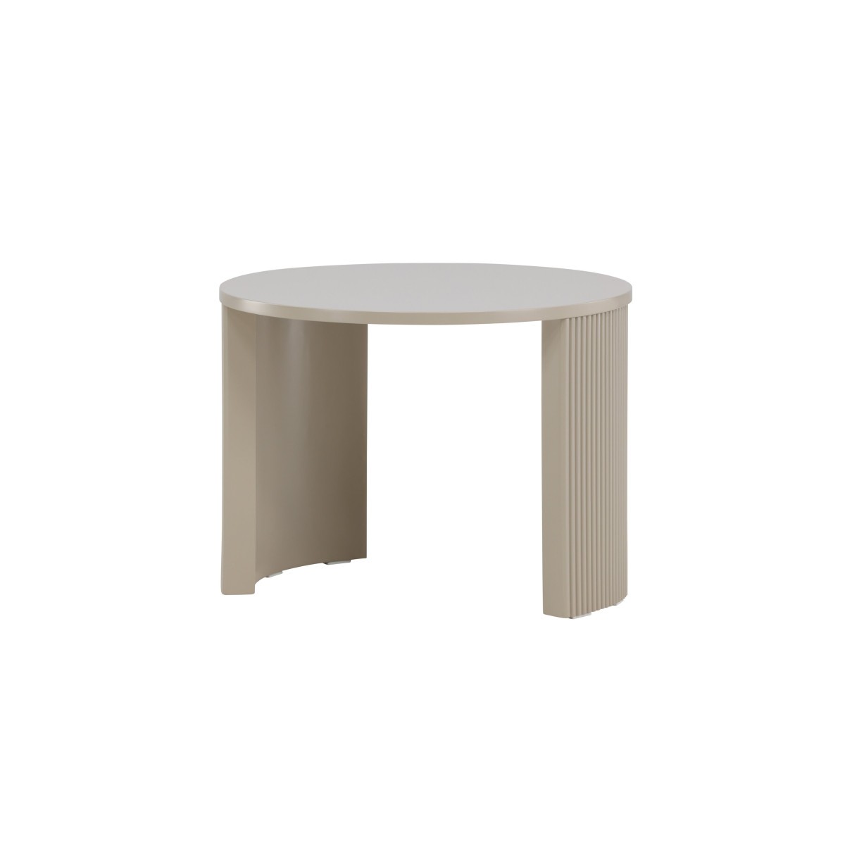 Table basse nervurée Bristol beige 60cm pour salon moderne - 3