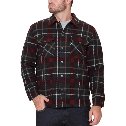 NWT BC Clothing Heritage Waffled Flannel Shirt Jacket Mens Red Plaid Sz XXL (33) video thumbnail