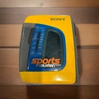 Vintage Walkman Sony Sports Yellow AM/FM Radio Cassette Player WM-FS191 WORKS