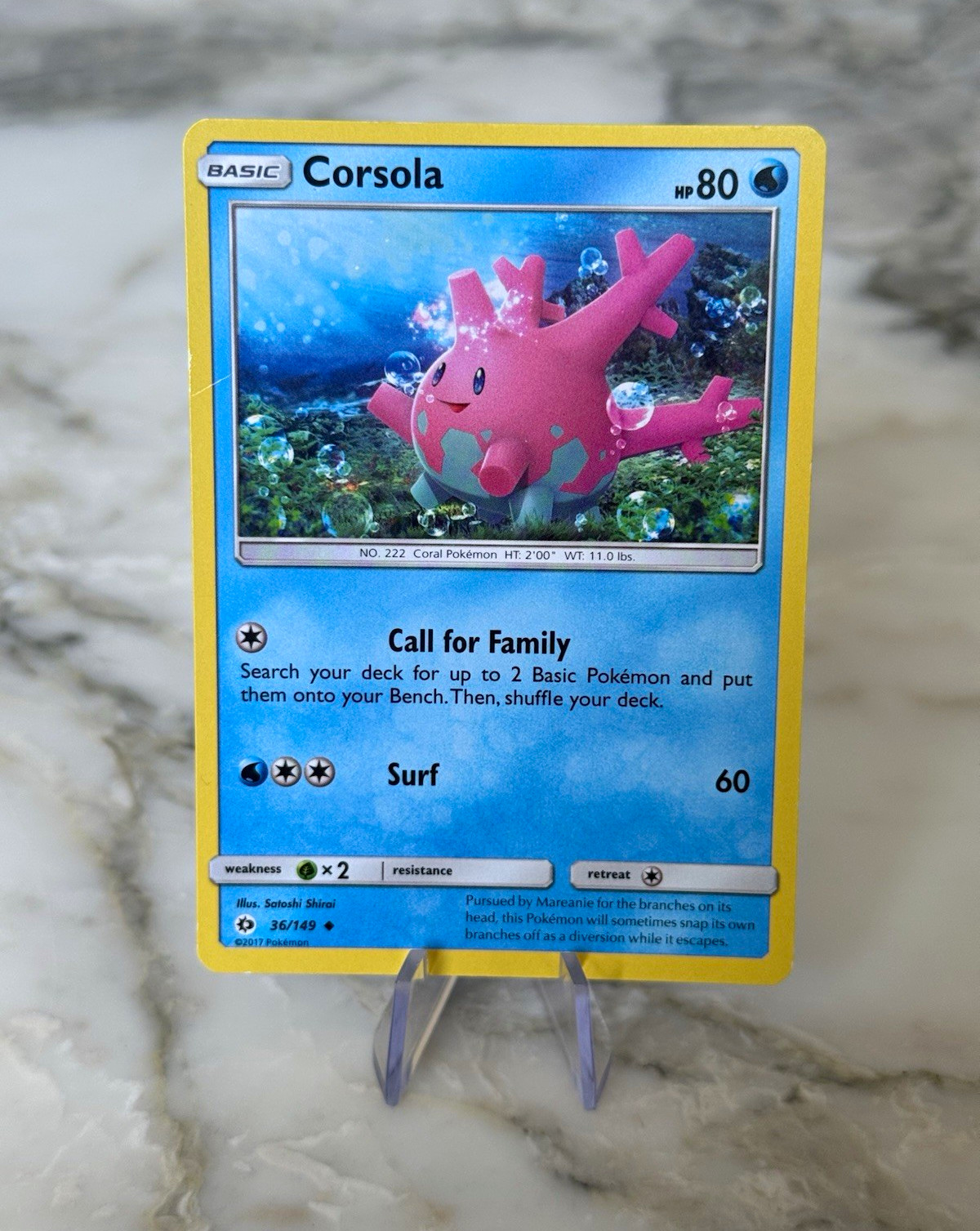 Pokemon - Corsola 36/149 - Uncommon - SM Base Set - MP