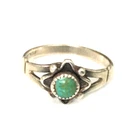 Vintage Ring MARKED Bell Trading Post 925 STERLING SILVER Size 7 Turquoise Band