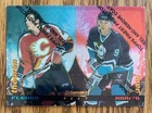 1994-95 THEOREN FLEURY / PAUL KARIYA BOWMAN’S BEST INSERT CARD #1 FLAMES/DUCKS