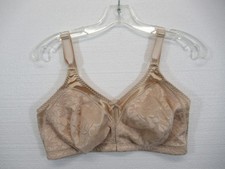 Bali Double Support Spa Closure Bra 38DD Beige Wireless Comfort-U 3372