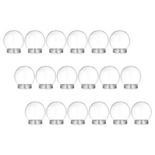 18 Pcs Snow Globe Kits 270 Ml Clear Water Globes Plastic With Screw Caps