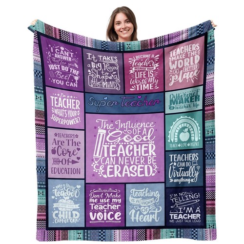 Teacher Throw Blanket 50" X 60", Appreciation Birthday Teachers Day Graduatio...