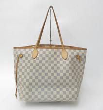 Autentica borsa a tracolla Louis Vuitton Damier Azur Neverfull MM F#49118