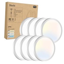 8PACK LED Flush Mount Ceiling Light Fixture, 3000K-4000K 7.5Inch-8Pack White