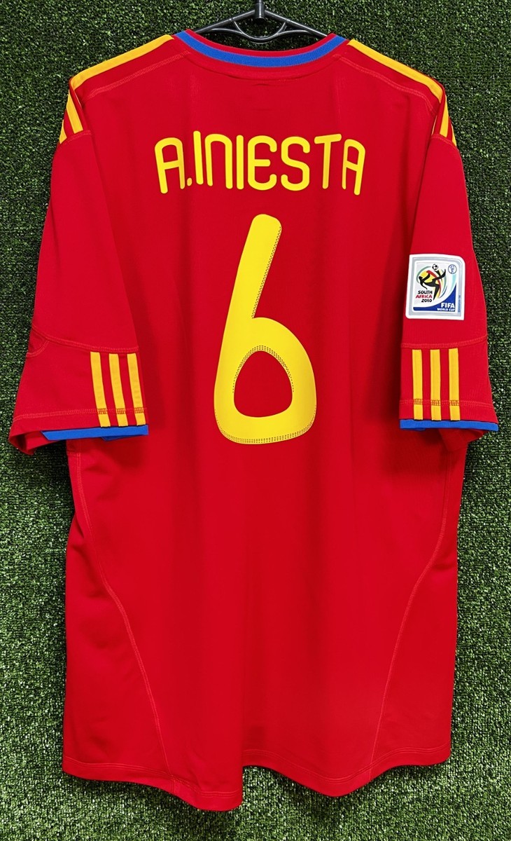 2010-11 ホーム 長袖ユニフォーム A.INIESTA イニエスタ 8番 INIESTA MEN SPAIN NATIONAL 2010/2011 WINNER FOOTBALL SOCCER SHIRT