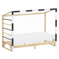 Kinderbett Mit Matratze Jugendbett Kiefernholz Einzelbett Lattenrost 90X200 Cm