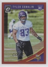 2018 Donruss Optic Rookies Red Prizm 49/99 Tyler Conklin #130 nd3