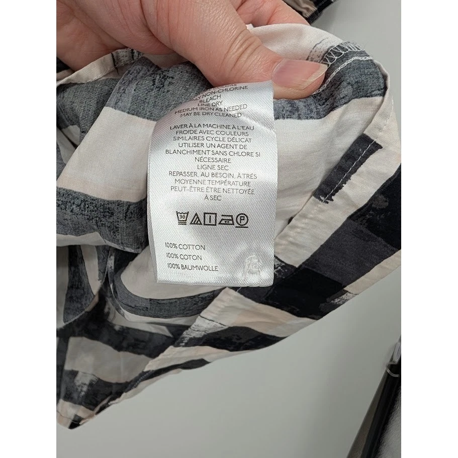 Mini Camisa Vestido Para Mujer Anthropologie Maeve Bettina Algodón En Niveles Carbono Talla Med Foto 4 de 4