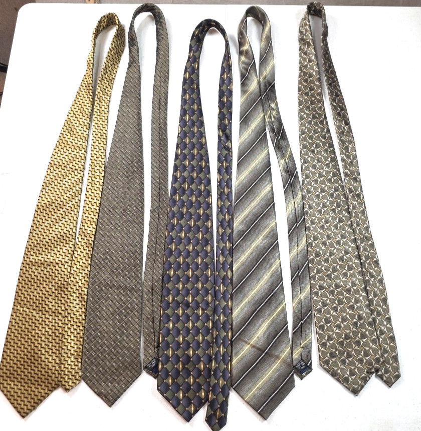 Lote de 5 corbatas de seda vintage Carlos Devenezia Roma Barcelona