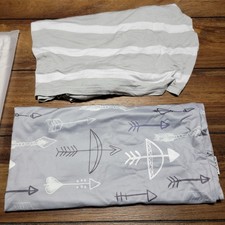 Set of 2 Multi-Use Nursing Covers: Hicoco Grey w/ Arrows  Canopy Couture Stripe
