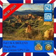 2026 NEW Garmin compatibile routeable Walking or Hiking maps Full UK & Ireland