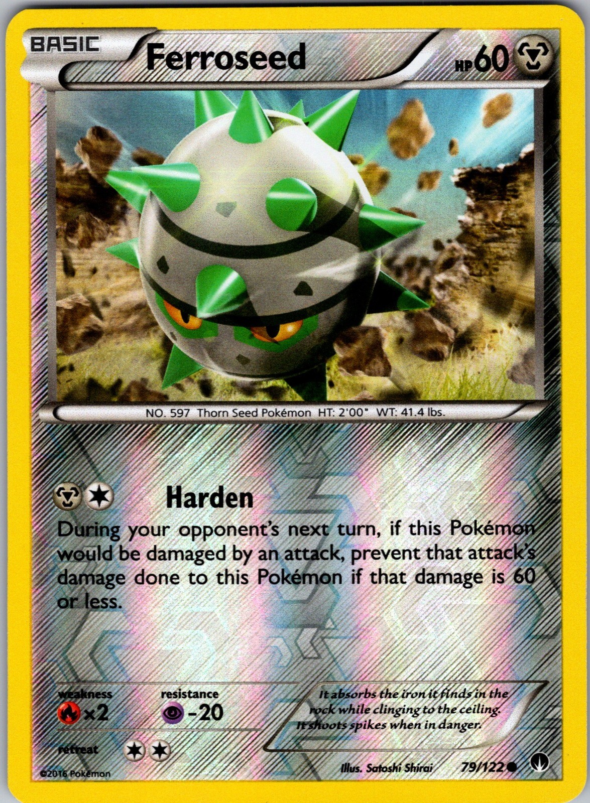 Ferroseed Reverse Holo Common XY - BREAKpoint 79/122 LP