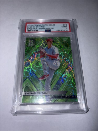 2018 Panini Chronicles - Spectra Shohei Ohtani #35 Neon Green Prizm /49 (RC)