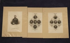 Civil War Engineering Prints Phil Sheridan & Confederate Generals - Free Ship US