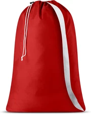 Shoulder Strap Laundry Bag Drawstring Lock Heavy Duty 30 X 40 Red