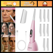 Women's Sonic Dermaplane Razor - Facial Exfoliation, Peach Fuzz Removal, 3 Speed