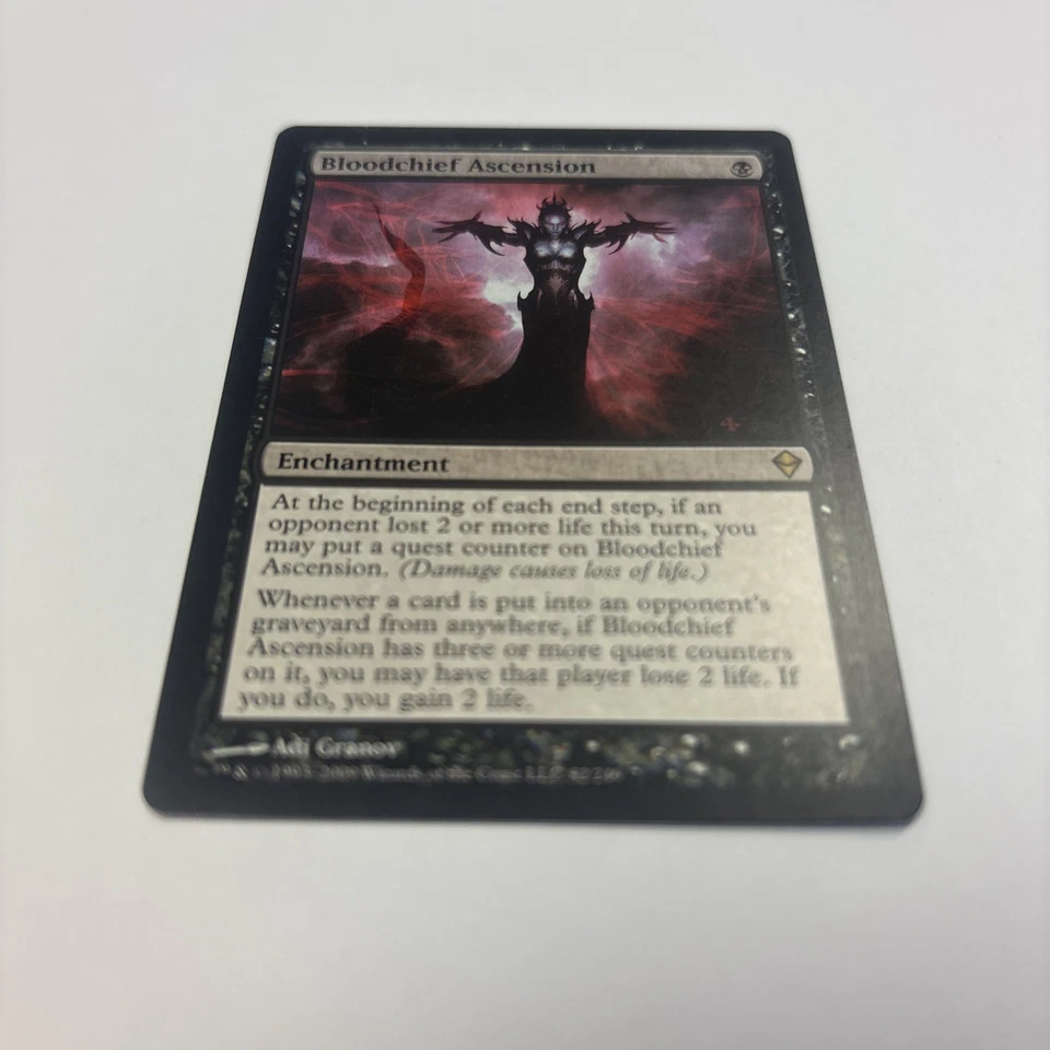Bloodchief Ascension NM 82 / 249 Zendikar ZEN MTG Black Life Gain Enchantment - Image 2 of 4