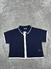 Gap Shirt Womens Large Blue Cotton Knit New