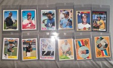 VINTAGE TOPPS BASEBALL CARDS LOT OF 12 (9 from 1980s, 3 from 1960s)