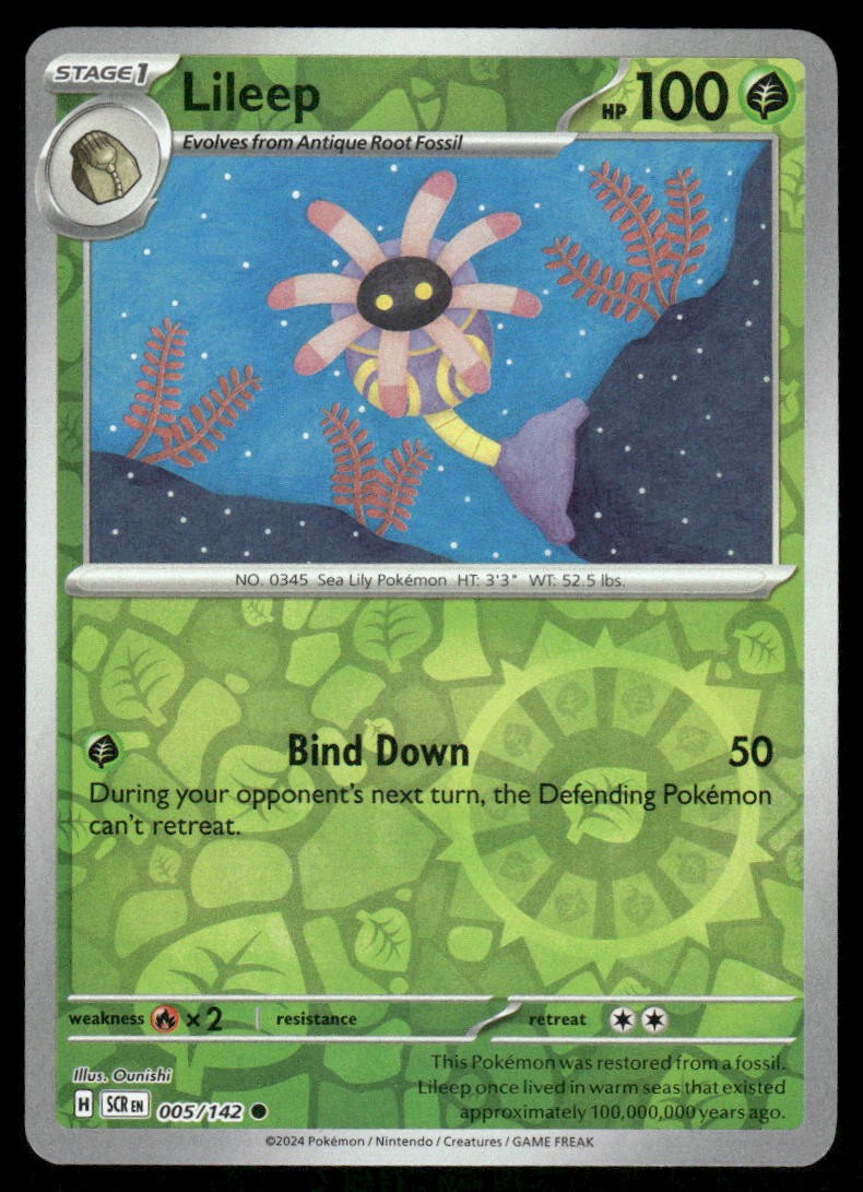 Lileep 5/142 - Stellar Crown - Reverse Holo Common NM