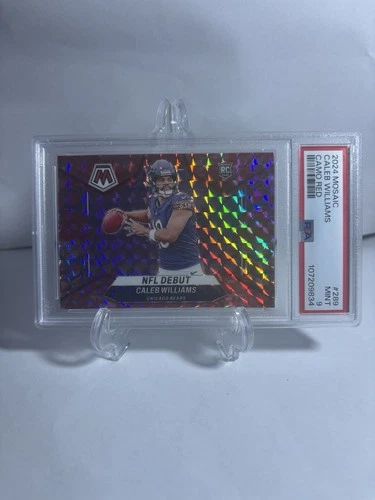 2024 Panini Mosaic NFL Debut Caleb Williams Red Camo Psa 9