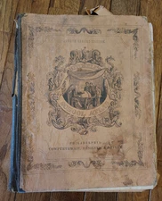 Antique 1854 Mitchell's School Atlas Fourth Revised Edition Fair Condition