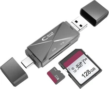 USB Micro 3-in-1 SD Card Reader to USB Adapter, Memory Card Reader for SDXC, SDH