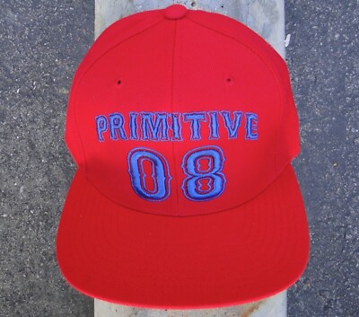 帽子 New Primitive Apparel Skateboard Script 08 Red Snapback Mens Hat