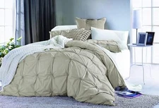 Melange Home Epoque Embroidery, Full/Queen Duvet Set, Taupe