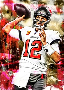 2021 Tom Brady Tampa Bay Buccaneers 9/25 Art ACEO Print ...