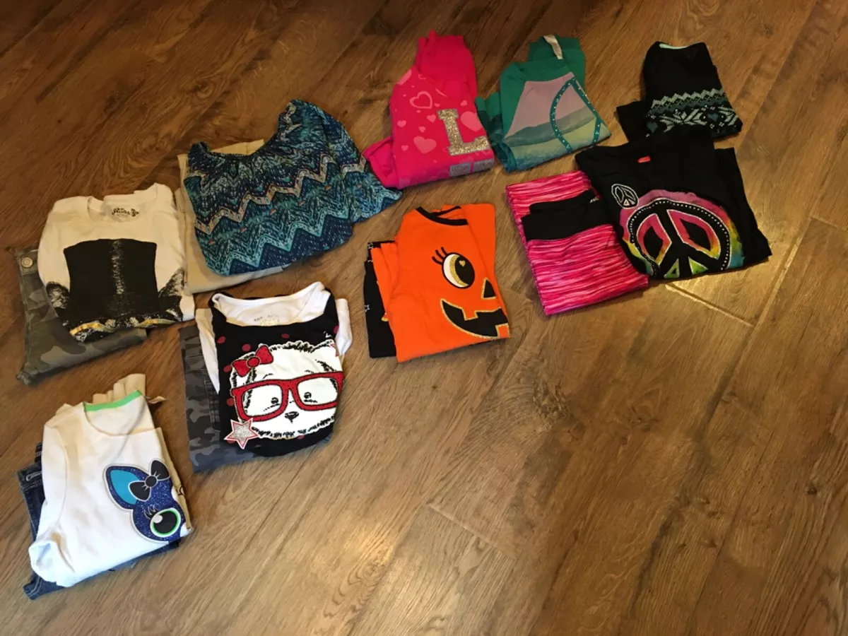 NEW LOT 14 pieces GIRLS JUSTICE tops shirts leggings mixed lot nwt girls 10