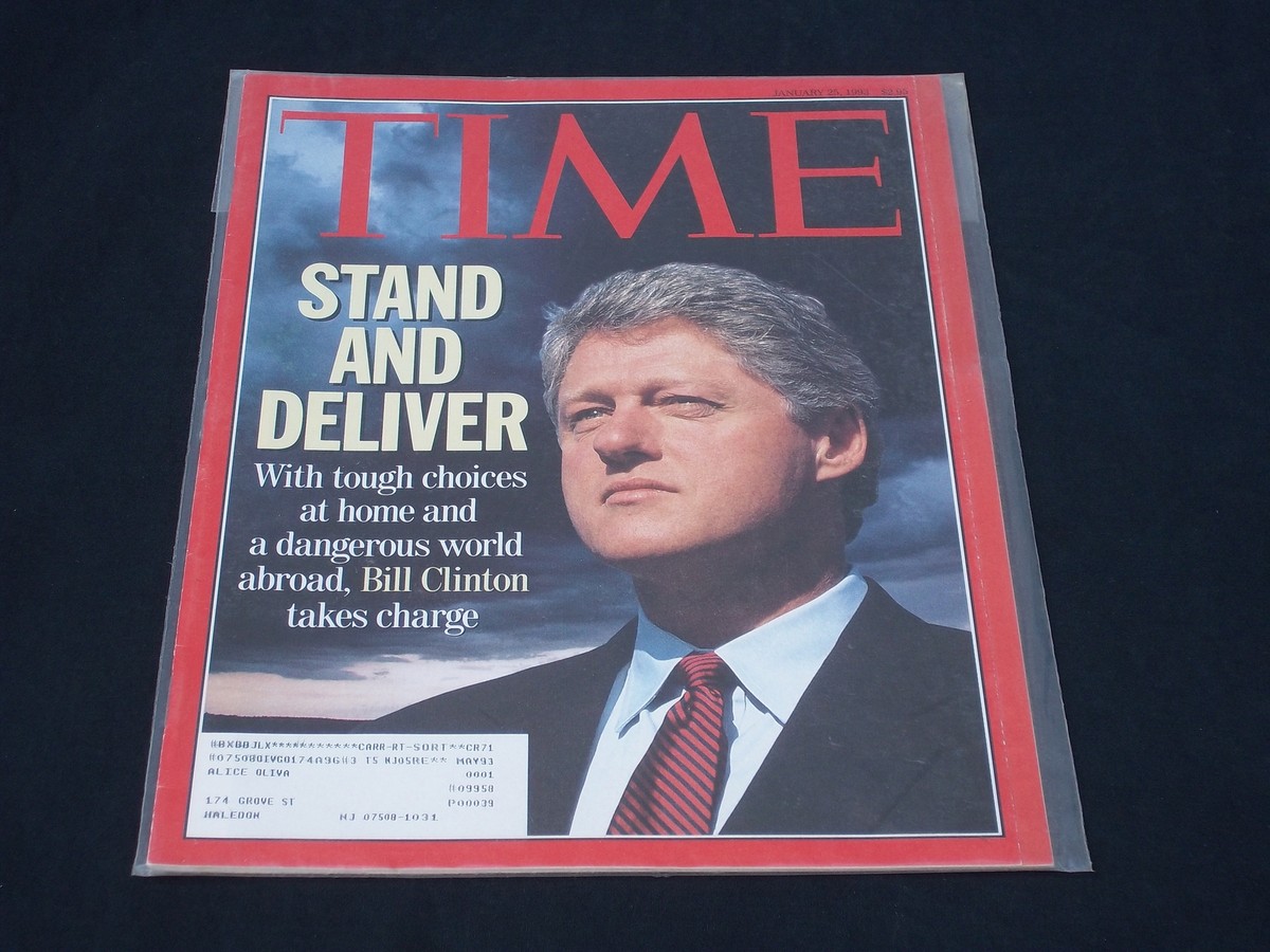 1993 JANUARY 25 TIME MAGAZINE - BILL CLINTON COVER - L 10885 | eBay