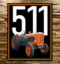 représentation tableau tracteur SOMECA 511 ( 38 cm x 30 cm x 5 mm )