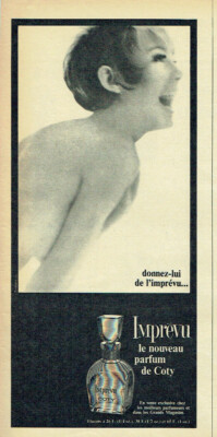 Werbung Advertising 0121 1965 neues Parfum Imprévu de Coty