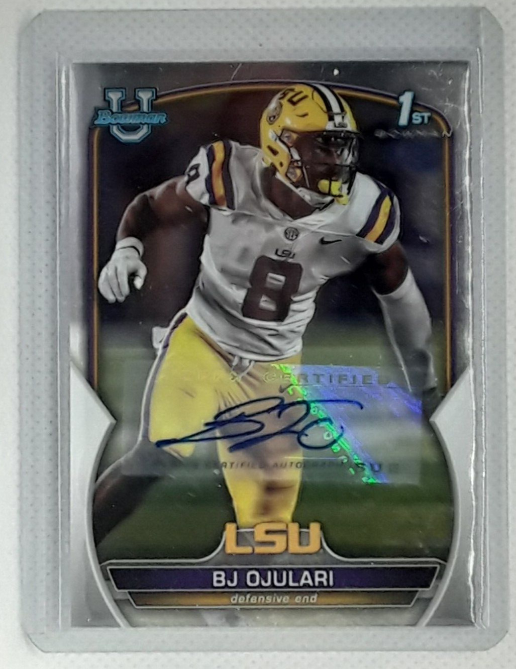 BJ Ojulari 2022 Bowman Chrome University - AUTO - LSU Tigers