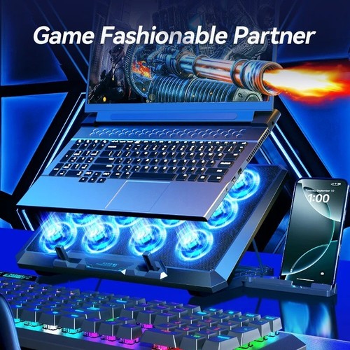 COOLCOLD Laptop Cooling Pad with 12 Quiet Fans,12-17.3 Inch Gaming Laptop Cooler - 第 5/6 張圖片