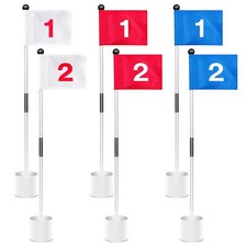 Golf Practice Golf Hole Pole Cup Flag Stick Putting Green Flagstick RANDOM NO.