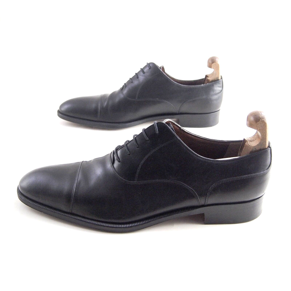 Fratelli Rossetti Cap Toe Oxfords Black Leather Mens Shoe  display picture 2