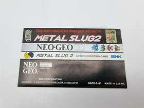 Neo Geo Cd Metal Slug 2 USA Used Spine Card Very Very Rare