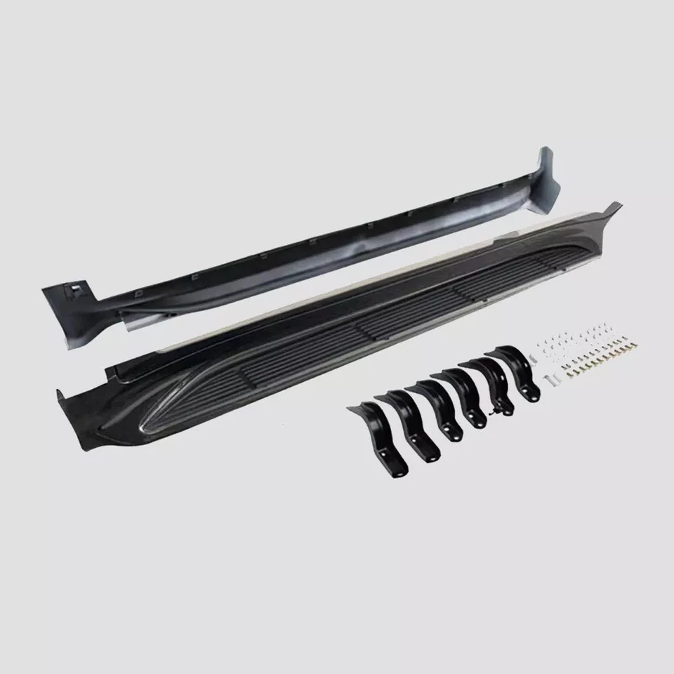 Barras Nerf de pedal peldaños laterales negras para Lexus LX570 J200 2008-2021 Foto 2 de 4