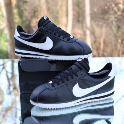 Nike Cortez Basic Leather Black White Men's Size 13 Custom 819719