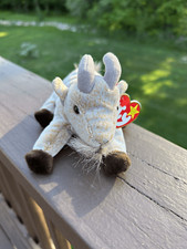 Rare TY Beanie Baby Goatee the Goat New With Tags, Tag Errors 1998/1999